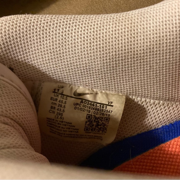 RARE! Nike Air Force 1 White Iridescent Pixel - Picture 7 of 7